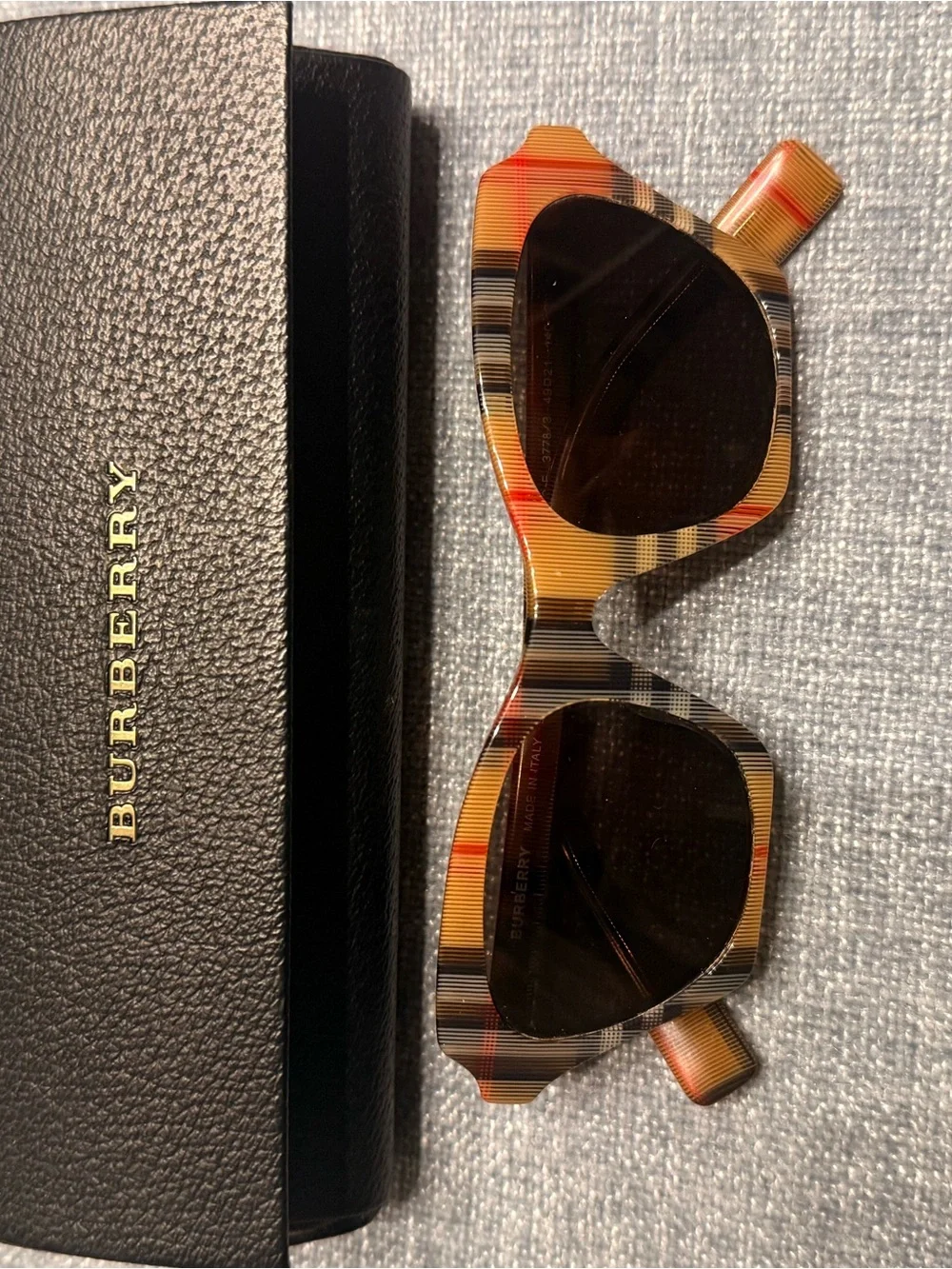 Burberry B4150 3478 Check Cat Eye Sunglasses w/ Case